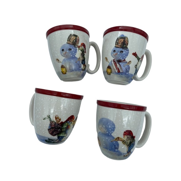 Williams-Sonoma Other - Williams Sonoma Nordic Elf Stoneware Mugs Set of 4 Christmas Decor New No Box